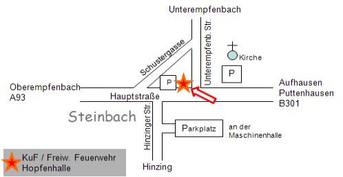 Ortsplan Hopfenhalle Steinbach